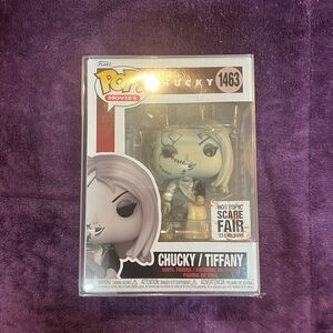 Funko Bride Of Chucky Pop! Movies Chucky/Tiffany Vinyl Figure 2023 HT Scare Fair